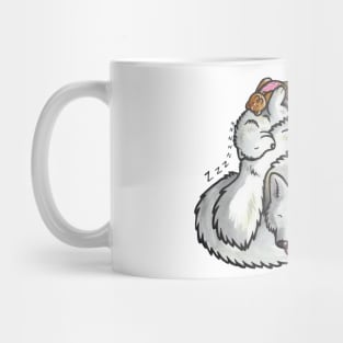 Samoyed sleeping pile cartoon Mug